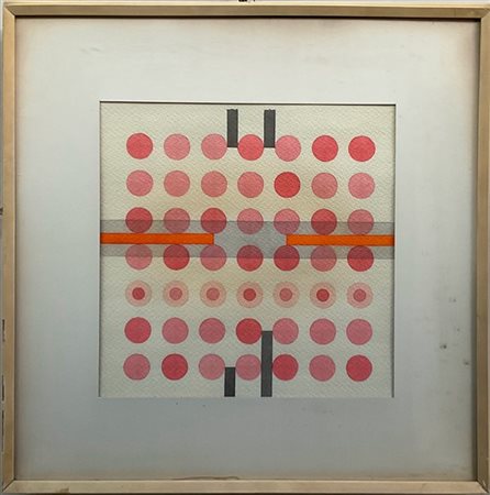 Carlo Nangeroni "Interferenze" 1968
acquerello su cartoncino
cm 28x28
firmato, d