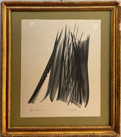 Hans Hartung "L-160" 1965
litografia
cm 31x25,5
firmata e numerata 25/50, timbro