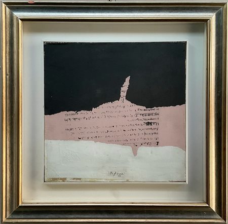 Annibale Biglione "Composizione" 1977
tecnica mista su tela
cm 30x30
firmato e d