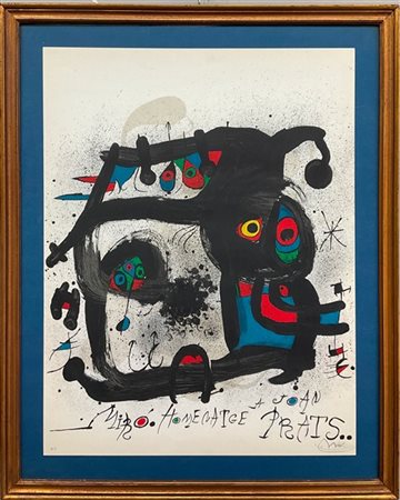 Joan Miró "Homenatge a Joan Prats" 1971
litografia a colori
cm 75x57,5
firmata e