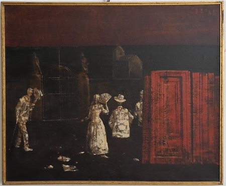 Jordan Vasilije "Passeggiata" 1987
acrilico su tela
cm 50x60
firmato in alto a d