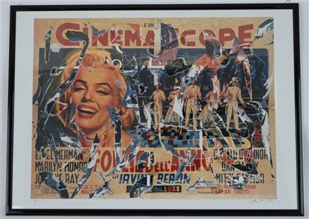 Mimmo Rotella "Cinemascope" 
lito-décollage
cm 71x100
firmata e numerata 83/125