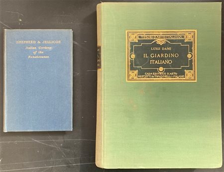 Lotto di due volumi: L. DAMI. Il giardino italiano. Volume riccamente illustrat