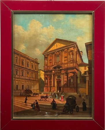 Scuola lombarda del XX secolo

"Piazza San Fedele a Milano, 1837" 
olio su comp