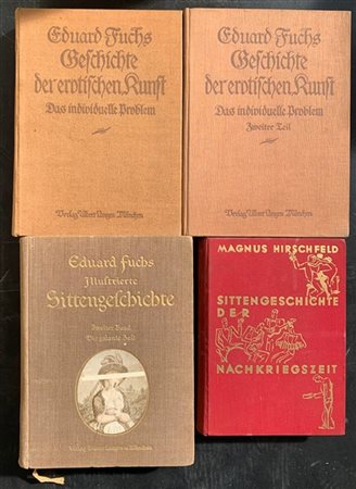 Lotto di quattro volumi in lingua tedesca, inerenti l'erotismo e l'arte erotica