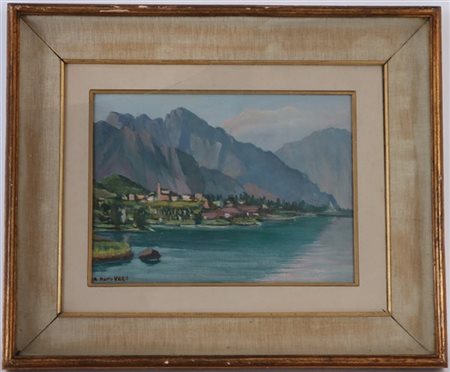 Antonio Mario Vago "Lago di Oggiono" Settembre 1958, Civate 
olio su compensato