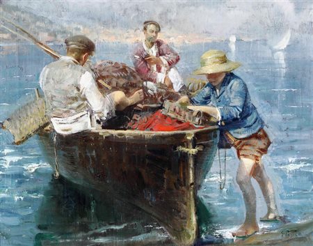 Giovanni Panza 1894-1989, Pescatori a riva