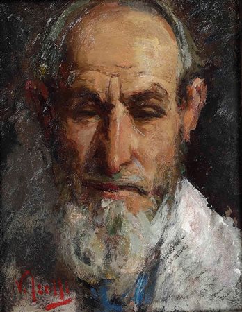 Vincenzo Irolli 1860-1949, attribuito a, Figura di uomo con barba