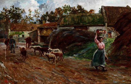 Angelo Garino 1860-1945, Scena di paese