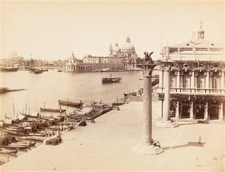 Carlo Naya (1816-1882)  - Veduta della Piazzetta e dell'isola della Giudecca dal balcone del Palazzo Ducale, Venezia, 1860s