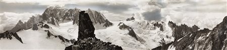 Eugenio Pocchiola (1906-1998)  - Veduta panoramica della catena del Monte Bianco, 1940s/1950s