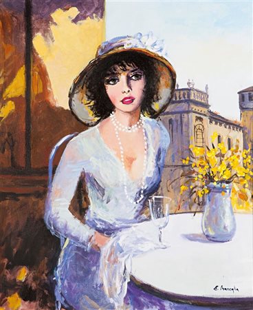 MANEGLIA EDMONDO Koziu (Turchia) 1925 - 2003 Torino "Omaggio a Liz Taylor"...