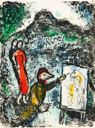 CHAGALL MARC Vitebsk (URSS) 1887 - 1985 Saint-Paul de Vence (F) "Devant...