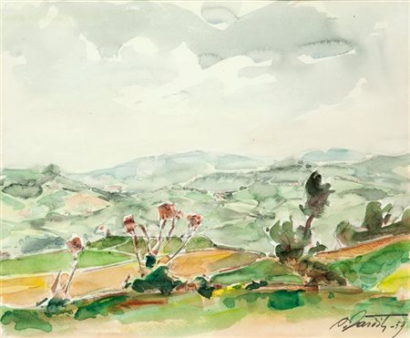 TARDITI ORESTE Novello 1908 - 1991 "Murazzano - Primavera in alta langa -...