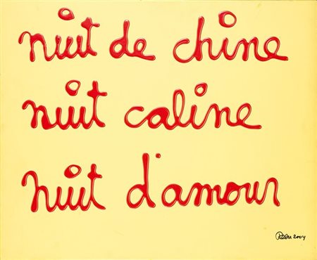 VAUTIER BEN Napoli 1935 "Nuit de chine, nuit caline, nuit d'amour" 2004 50x60...