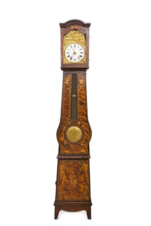 OROLOGIO A TORRE Morbier a chitarra, Francia XIX secolo, in legno dipinto a...