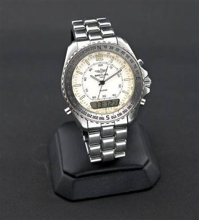 BREITLING Cronografo elettronico multifunzione, modello "Pluton", anni '90...