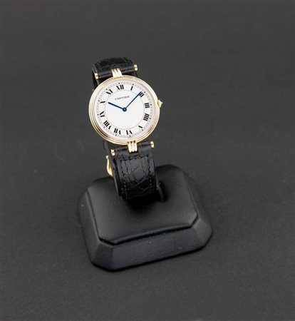 CARTIER Modello "Vendome", anni '90 Diam 33 Cassa a gradini, in due parti,...