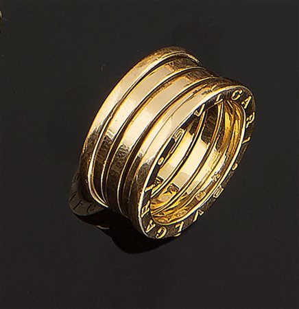 BULGARI Anello in oro giallo, firmato "Bulgari", modello "B Zero 1", a...