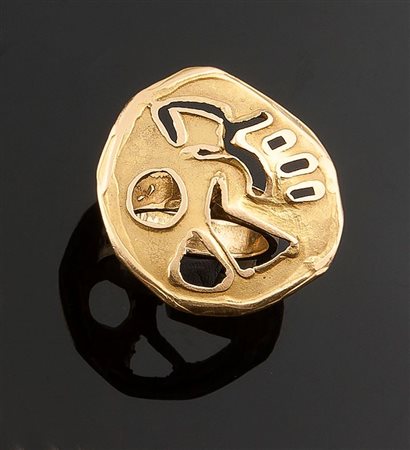 UMBERTO MASTROIANNI Fontana Liri (FR) 1910 - 1998 Marino (Roma) Anello in oro...