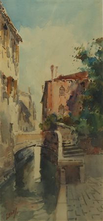 Luigi Zago (Villafranca di Verona 1952-Mendoza 11/04/2023)  - Paesaggio con ponte