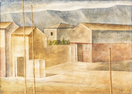 MARCELLO SCUFFI (Tizzana, 1948) Paesaggio olio su tela cm. 50x70 firma in...