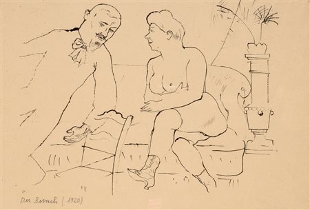 George Grosz (Berlino 1893-1959)  - Der Besush, 1920