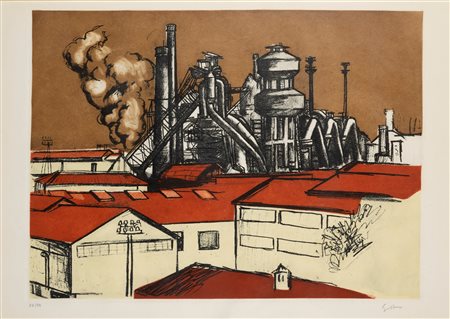 Renato Guttuso (Bagheria 1911-Roma 1987)  - Città industriale