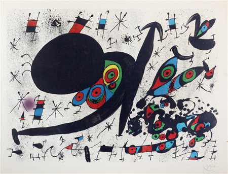 Joan Mirò (Barcellona 1893-Maiorca 1983)  - Homenatge a Joan Prats, Tav. 12, 1971