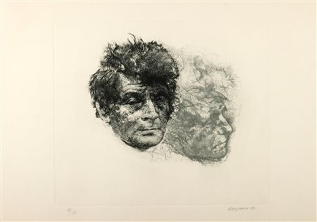 Renzo Vespignani (Roma  1924-2001)  - Autoritratto, 1980