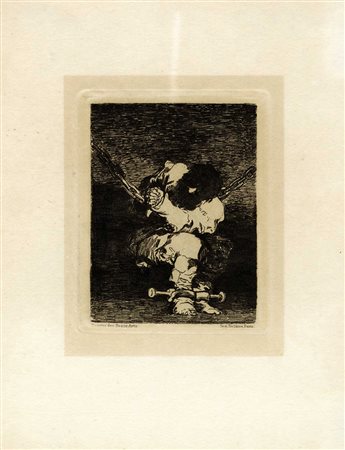 Francisco Goya y Lucientes, Le petit prisoner (Tan barbara la seguridad como el delito). Paris: Delâtre, 1867.