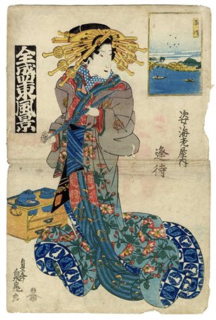 Teisai Senchô, Fukagawa, Sugata-Ebiya uchi Aimachi. 1830 ca.