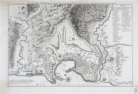 Georges Louis Le Rouge, Plan de Genes. A Paris, Chez le Sr. le Rouge Ing.r Geographe du Roy, 1742.