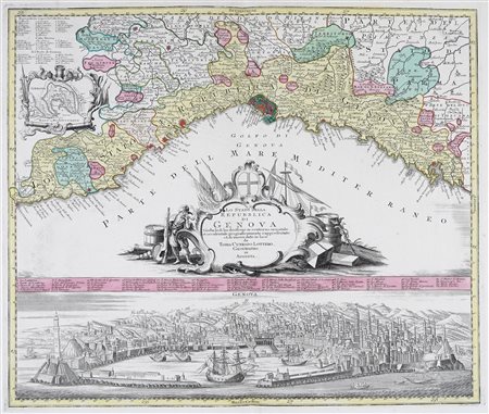 Tobias Conrad Lotter, Lo Stato della Repubblica di Genova Giusta la di lui divisione in contorno orientale et occidentale geograficamente rappresentato et di nuovo dato in luce da Tobia Cunrado