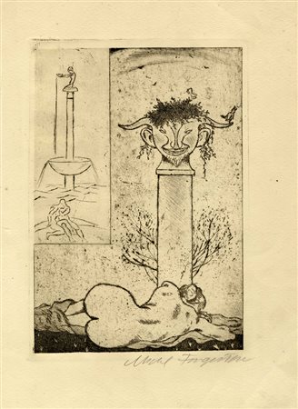 Michel Fingesten, Incisione da: Arno Holz, die blechschmide. 1919.