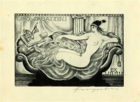 Michel Fingesten, Lotto composto di 3 ex libris erotici. 1937.