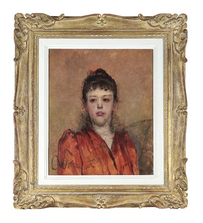 Anonimo della seconda metà del XIX secolo, Ritratto di giovane donna. 