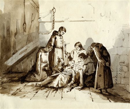 Joaquin Dominguez Becquer, Morte di un frate. 1843.
