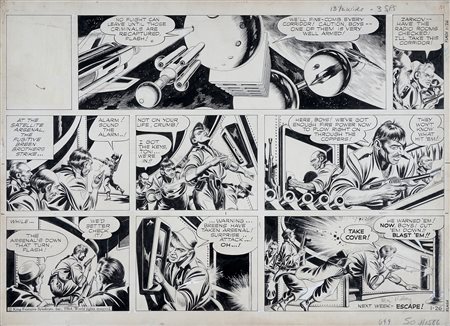 Emmanuel Mac Raboy, Tavola fumettistica per Flash Gordon. 1964.