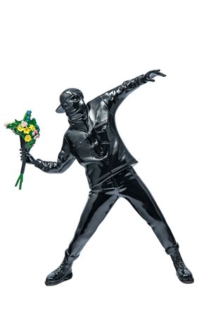 Banksy, Flower Bomber (Black). 2018.