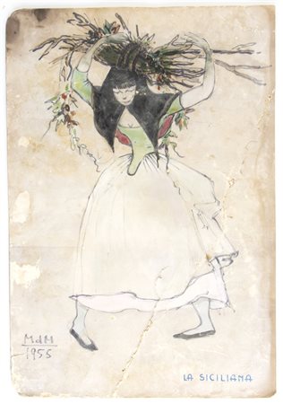 De Matteis, Maria (1912 -  1988) - Bozzetti per costume teatrale