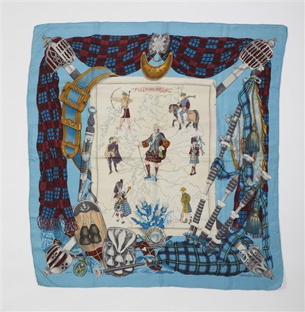  HERMES - Foulard "Scotland".