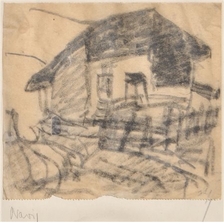 Artur Nikodem Maso a Navis Maso a Navis;Gessetti neri, 12,5 x 14 cm, in...