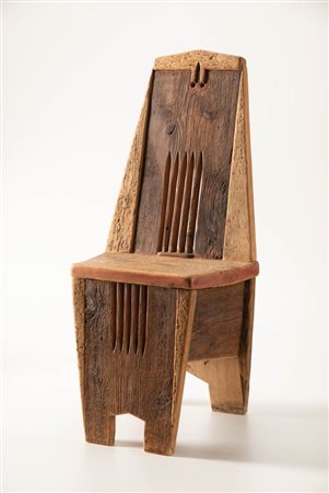 Adolf Vallazza Sedia, 2000;Legno, 113 x 52 x 53 cm Firma e data