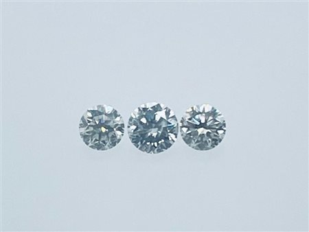 3 DIAMANTI 0,6 CT COLORE H-I - PUREZZA SI2-3 - TAGLIO BRILLANTE - CERTIFICATO...