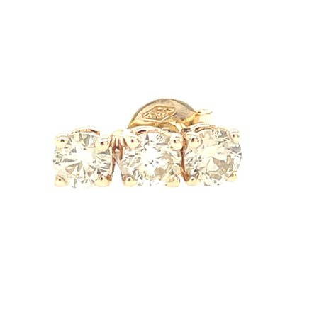 ORECCHINO IN ORO GIALLO 14K 0.65 GR CON DIAMANTI PER 0.37 CT TOTALI COLORE K...