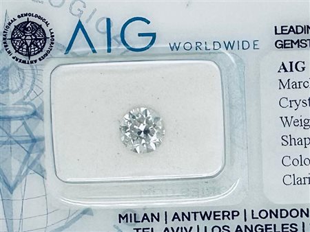 DIAMANTE 0,96 CT COLORE F - PUREZZA SI3 - TAGLIO BRILLANTE - CERTIFICATO AIG...