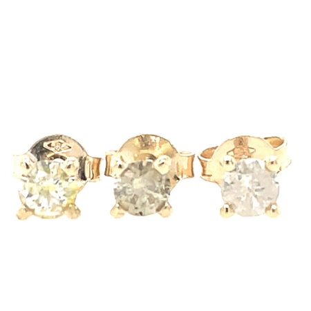 3 ORECCHINI IN ORO GIALLO 14K 1.19 GR CON DIAMANTI 0.60 CT TOTALI - ER20401