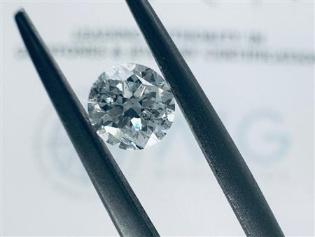 DIAMANTE 0,46 CT COLORE H - PUREZZA SI2 - TAGLIO BRILLANTE - CERTIFICATO AIG...