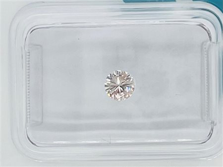 DIAMANTE 0,2 CT ROSA MOLTO CHIARO PUREZZA I1 - TAGLIO BRILLANTE - CERTIFICATO...